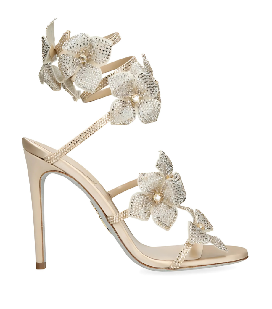 Doré d'Asphalte - Talons Serpenté Fleuri