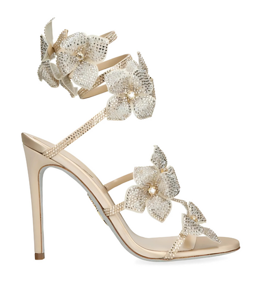 Doré d'Asphalte - Talons Serpenté Fleuri